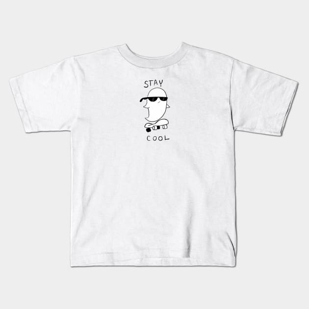 Stay Cool Ghost Kids T-Shirt by noodworth